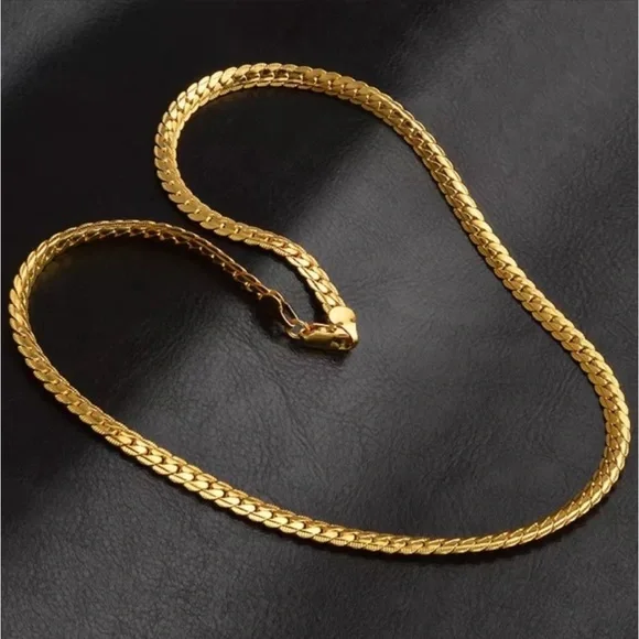 “20” SNAKE 18K GOLD NECKLACE, NICE NECKLACE, CUTE NECKLACE - Picture 1 of 3